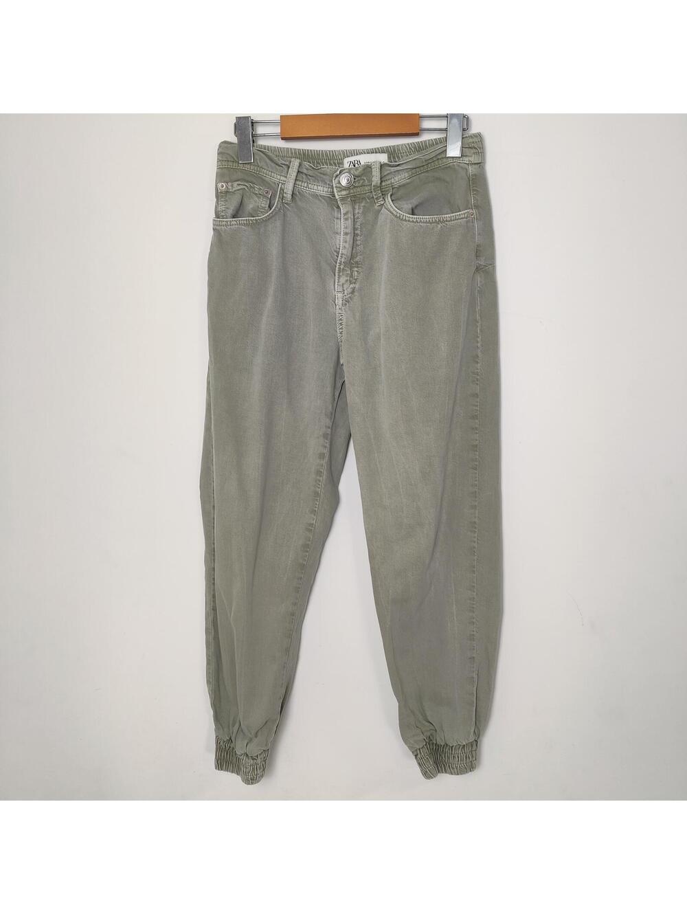 Zara Women’s Sage Green Cotton Jogger Pants Size XS